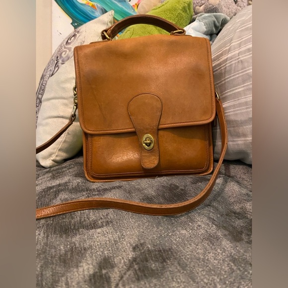 Coach Brown and Gold Crossbody Bag - Picture 6 of 16